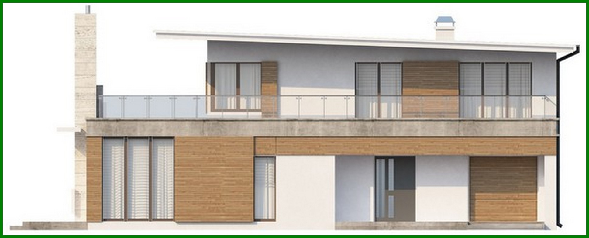 Visualization gallery - Project of a modern stylish cottage with a flat roof