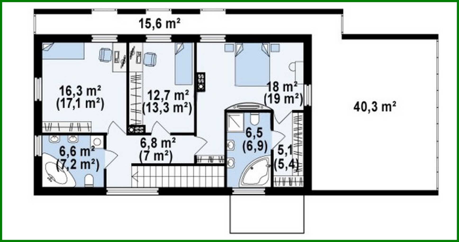 Visualization gallery - The project of a modern house with a simple layout