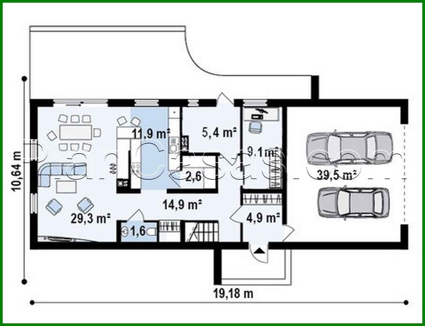 Visualization gallery - The project of a modern house with a simple layout