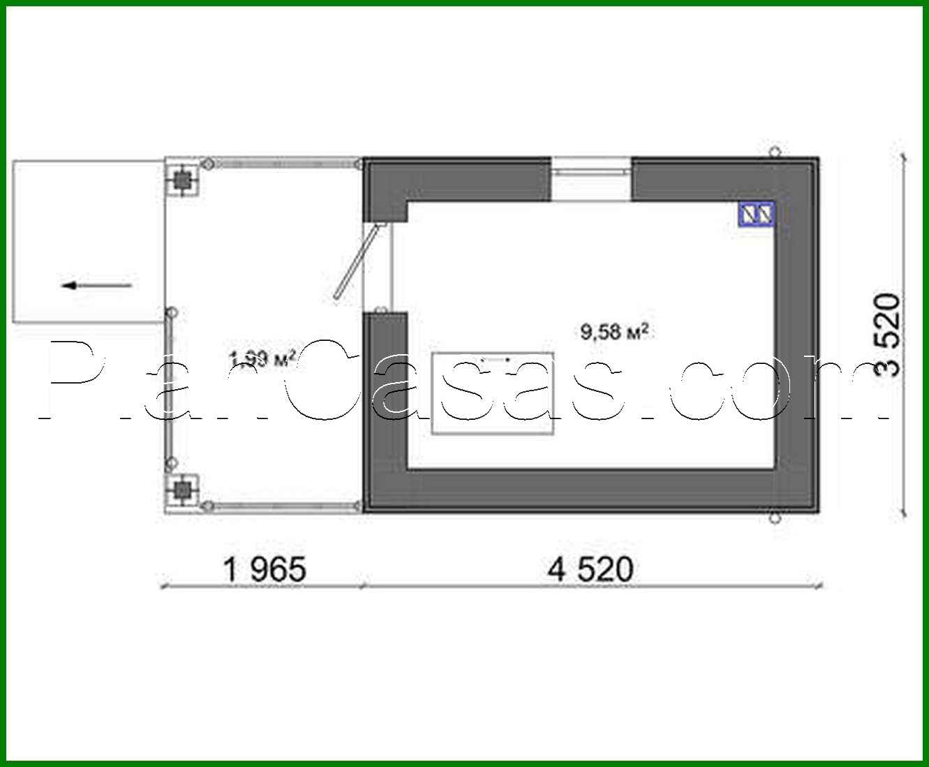 Visualization gallery - The project of a home workshop with a basement with a total area of 20 square meters. m