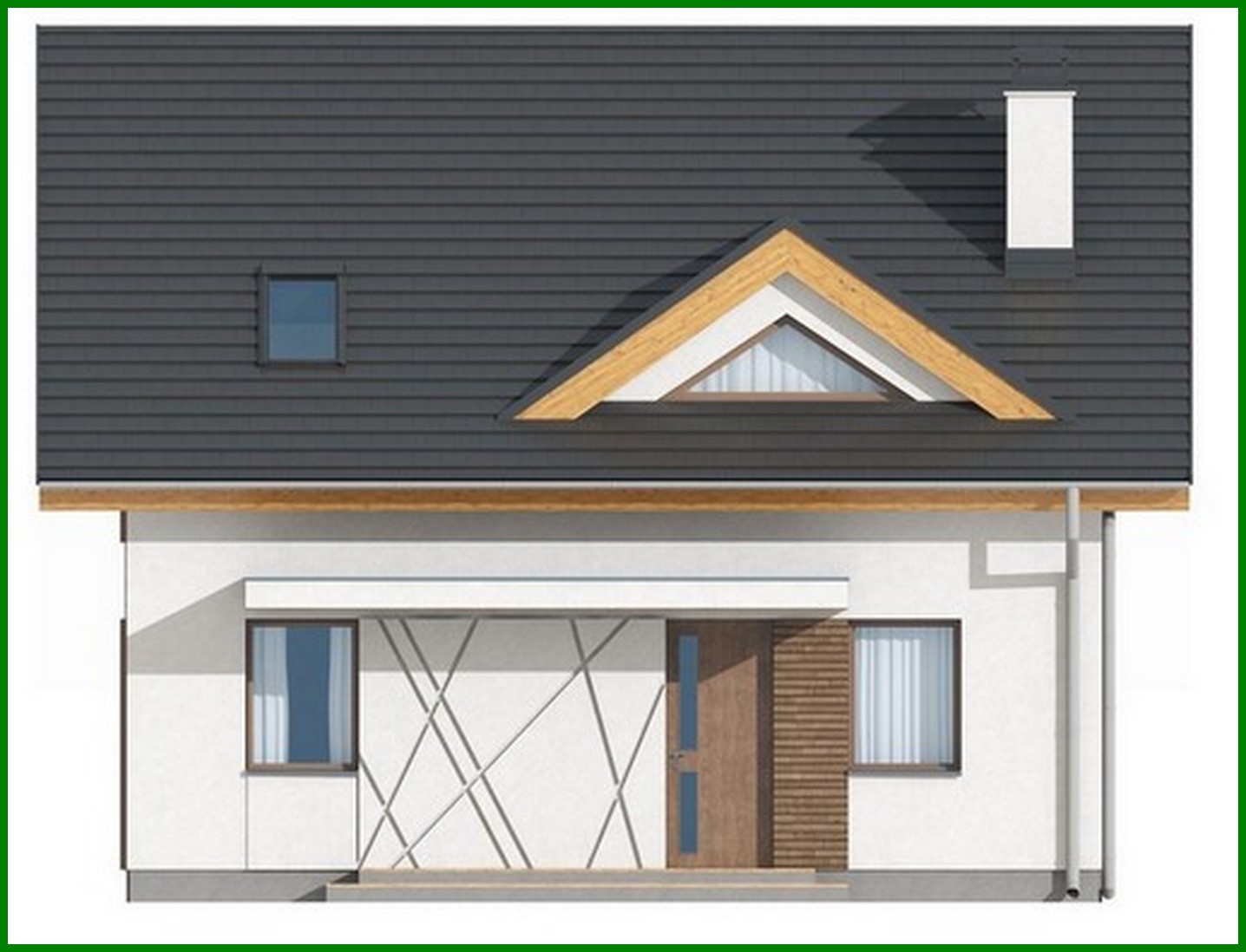 Visualization gallery - The project of a small cottage with roof windows