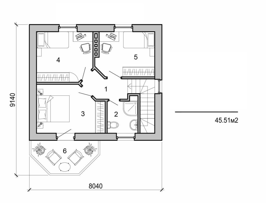Visualization gallery - Two storey cottage