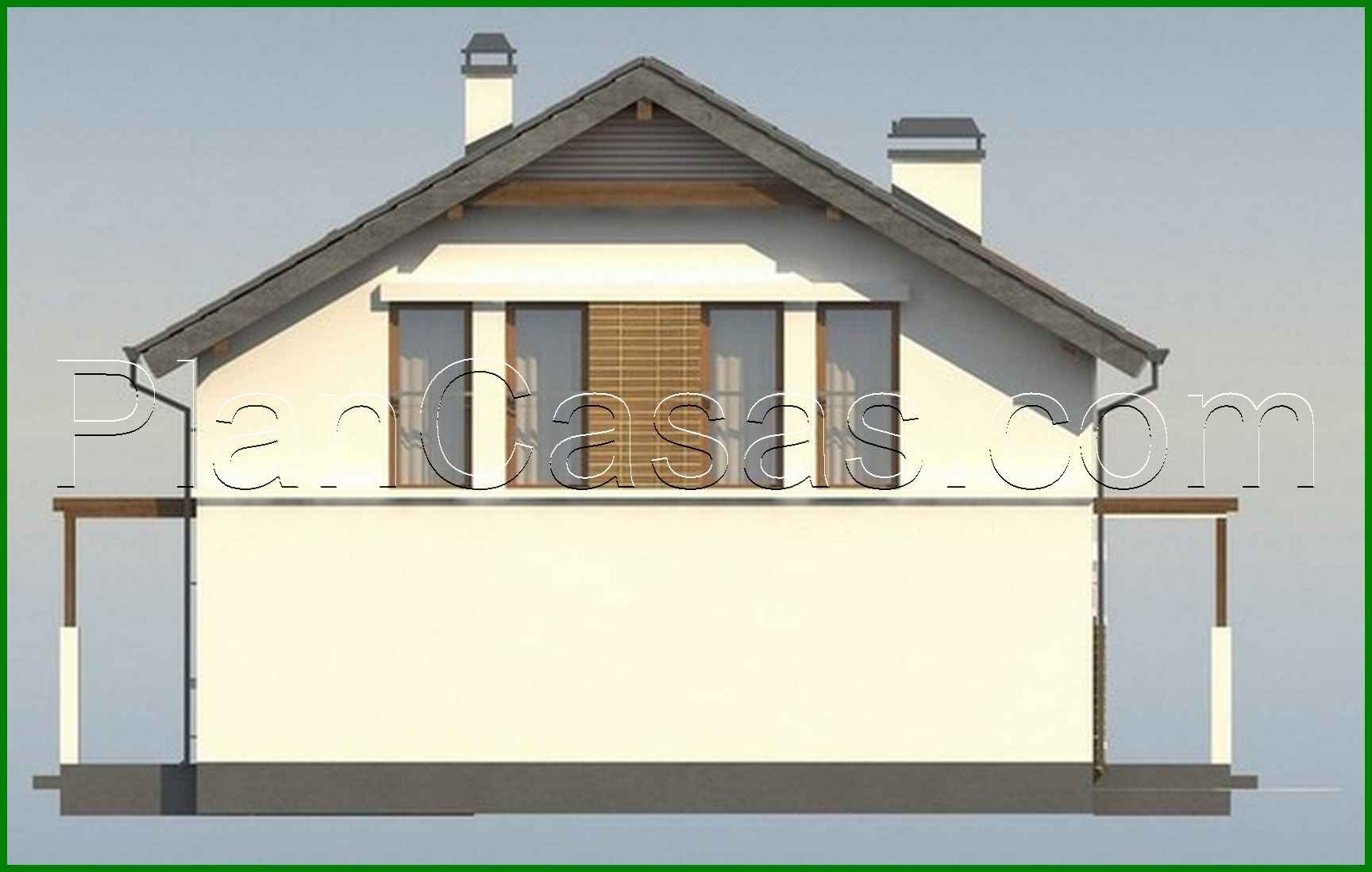 Visualization gallery - Project of a cottage with an attic, an additional room on the ground floor