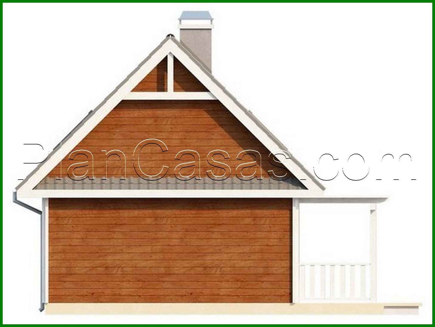 Visualization gallery - The project of a small country house with a front terrace