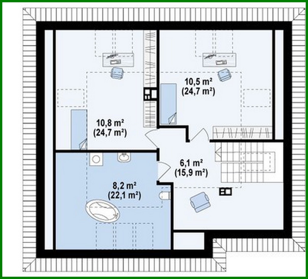 Visualization gallery - House project with additional rooms on the ground floor