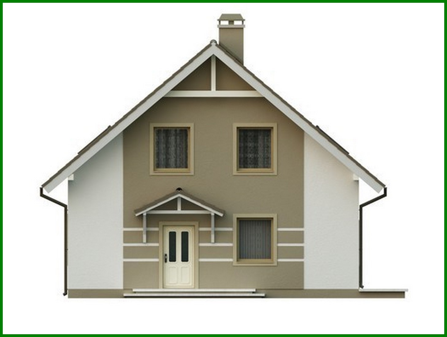 Visualization gallery - The project of a stylish economical cottage with an attic