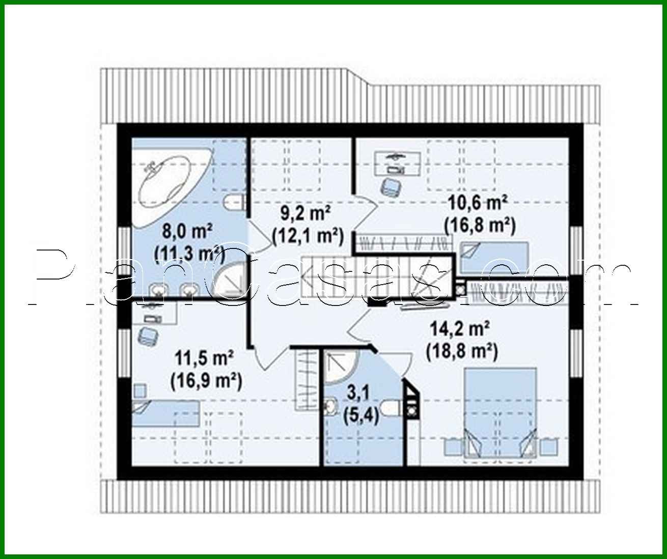 Visualization gallery - The project of an economical comfortable house with an attic