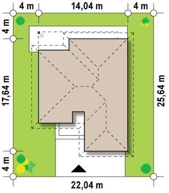 Visualization gallery - Single-storey house project with frontal garage