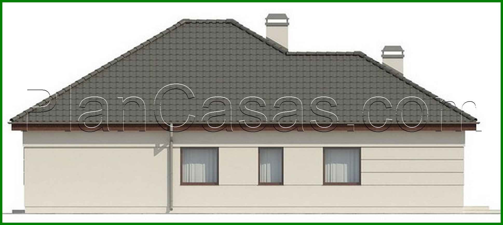 Visualization gallery - One-storey cottage with a corner terrace