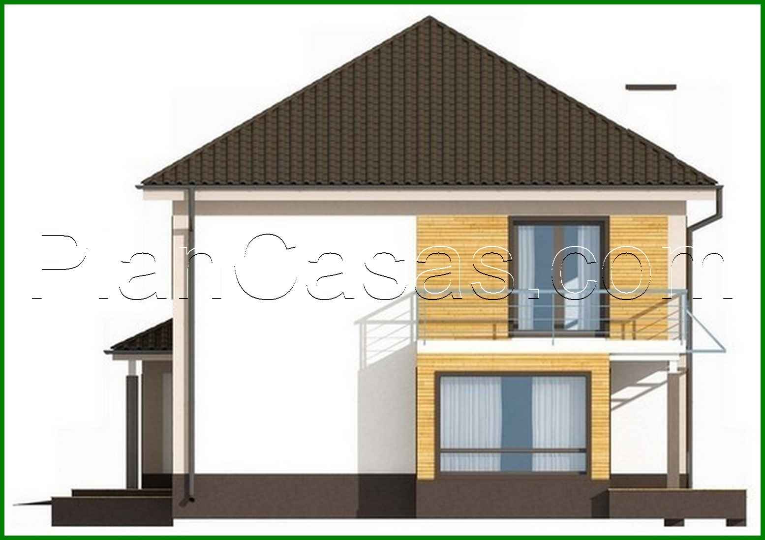 Visualization gallery - The project of a two-story cottage with a garage for two cars