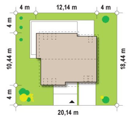 Visualization gallery - The project of a simple-form cottage with a gable roof