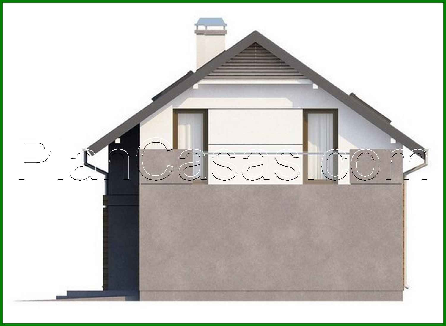 Visualization gallery - Cottage project with a terrace and modern elements