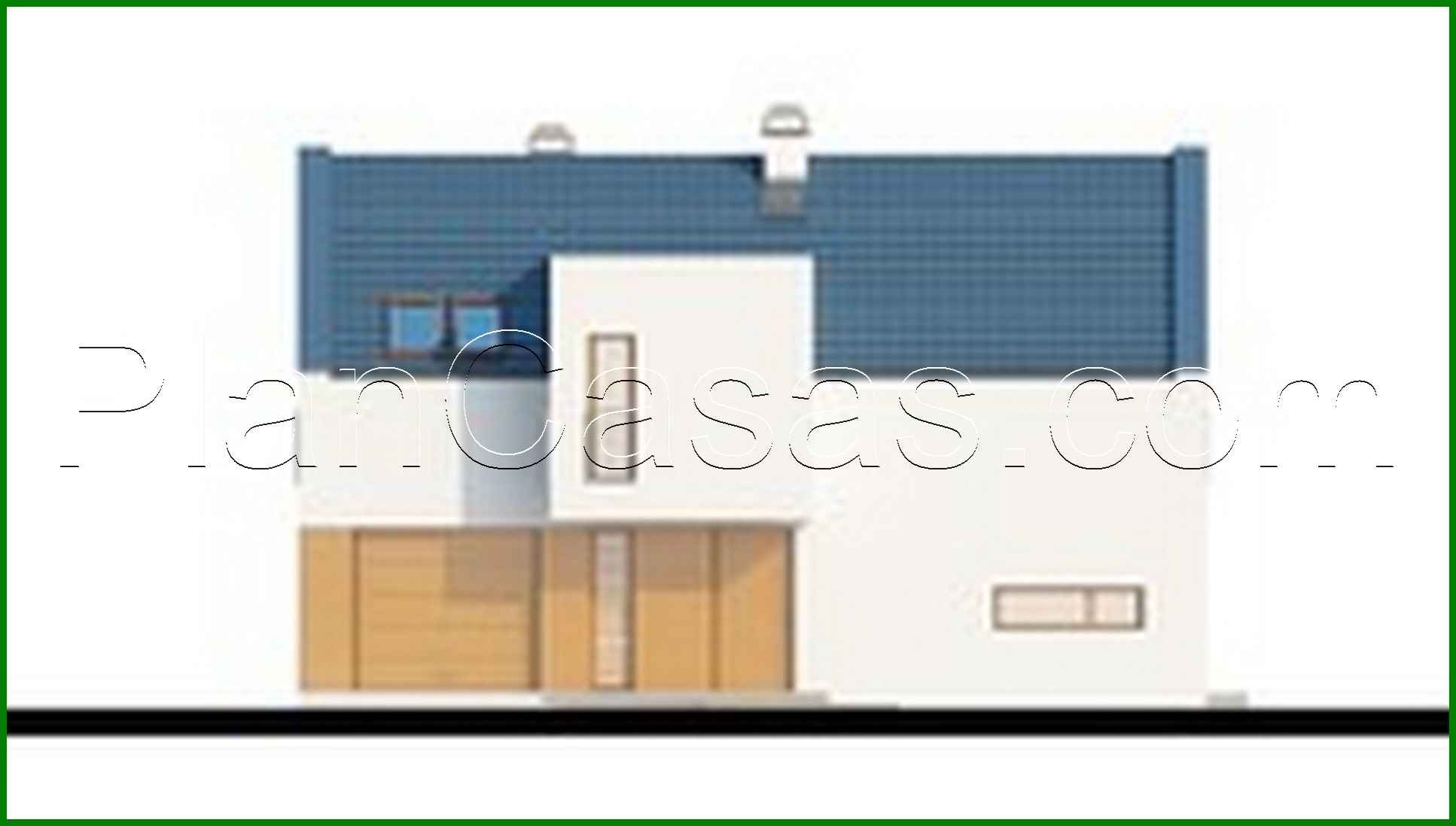 Visualization gallery - The project of a modern bright cottage with a garage and a gable roof