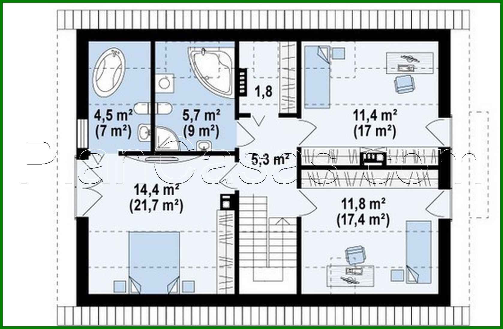 Visualization gallery - The project of an economical small cottage with an attic