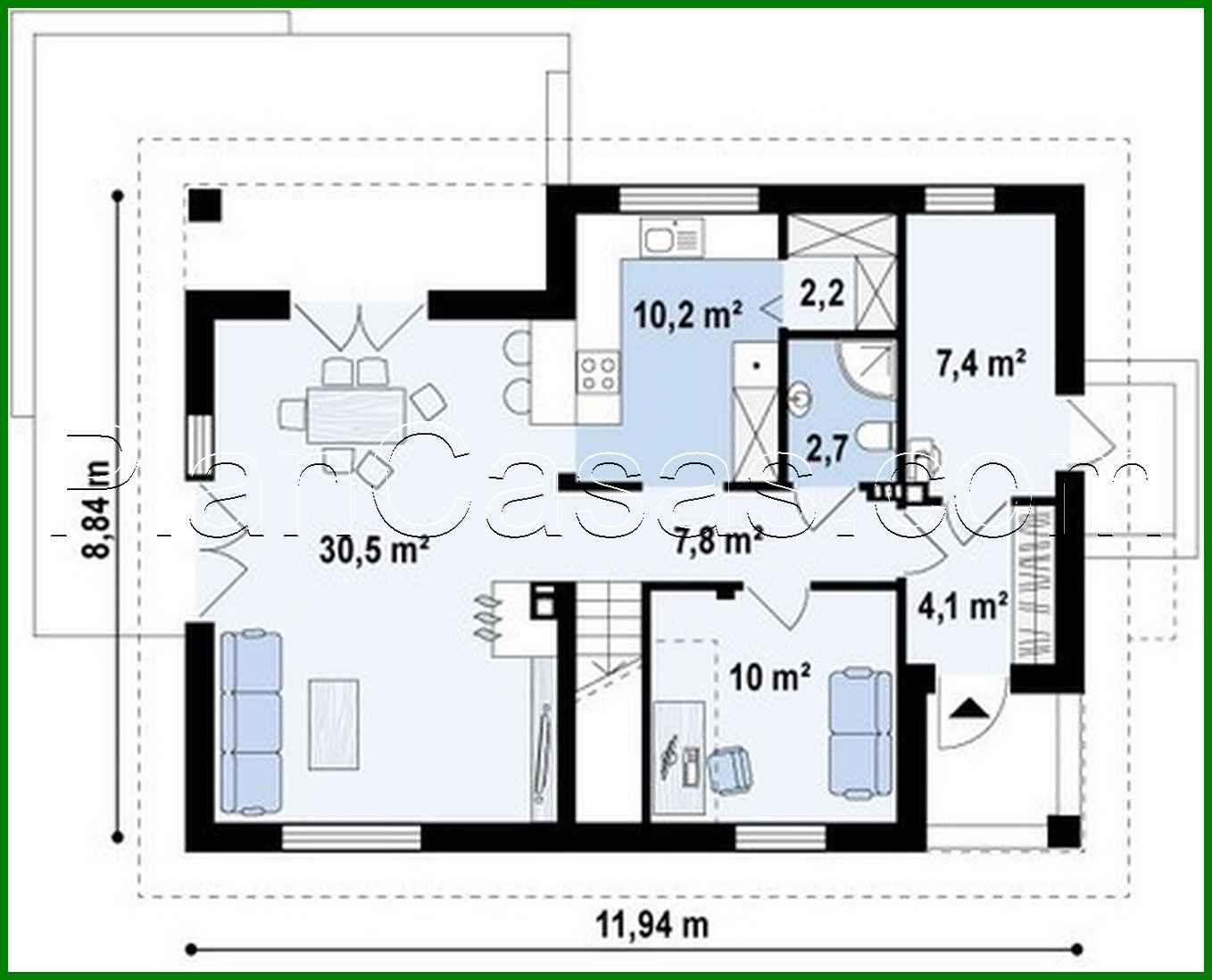 Visualization gallery - The project of an economical small cottage with an attic