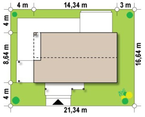Visualization gallery - Project of a small modern one-story house
