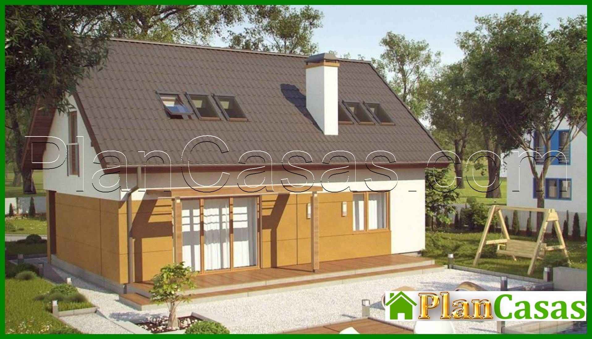 The project of an energy-saving house with an attic house plan