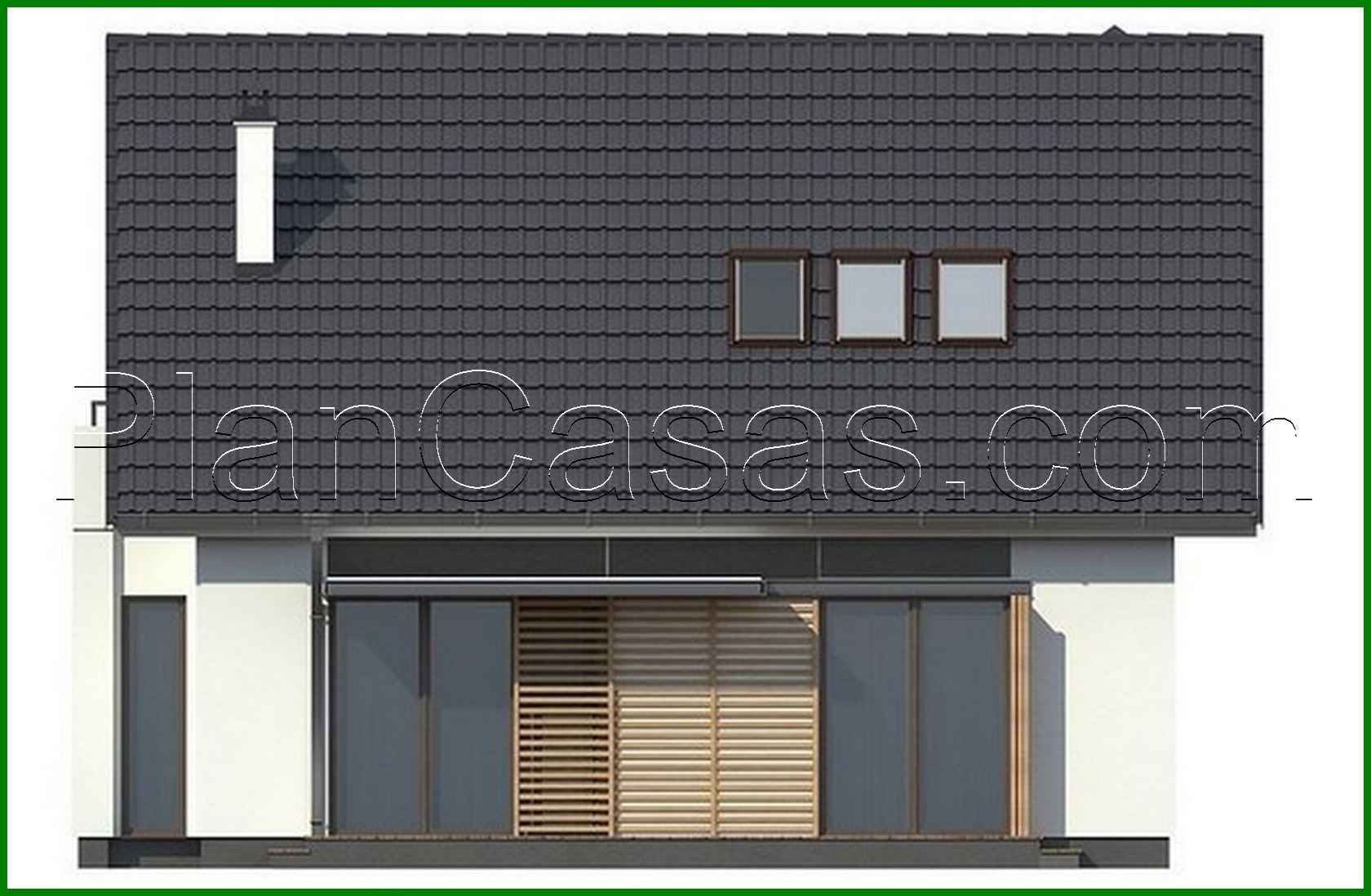 Visualization gallery - The project of a simple house with a gable roof