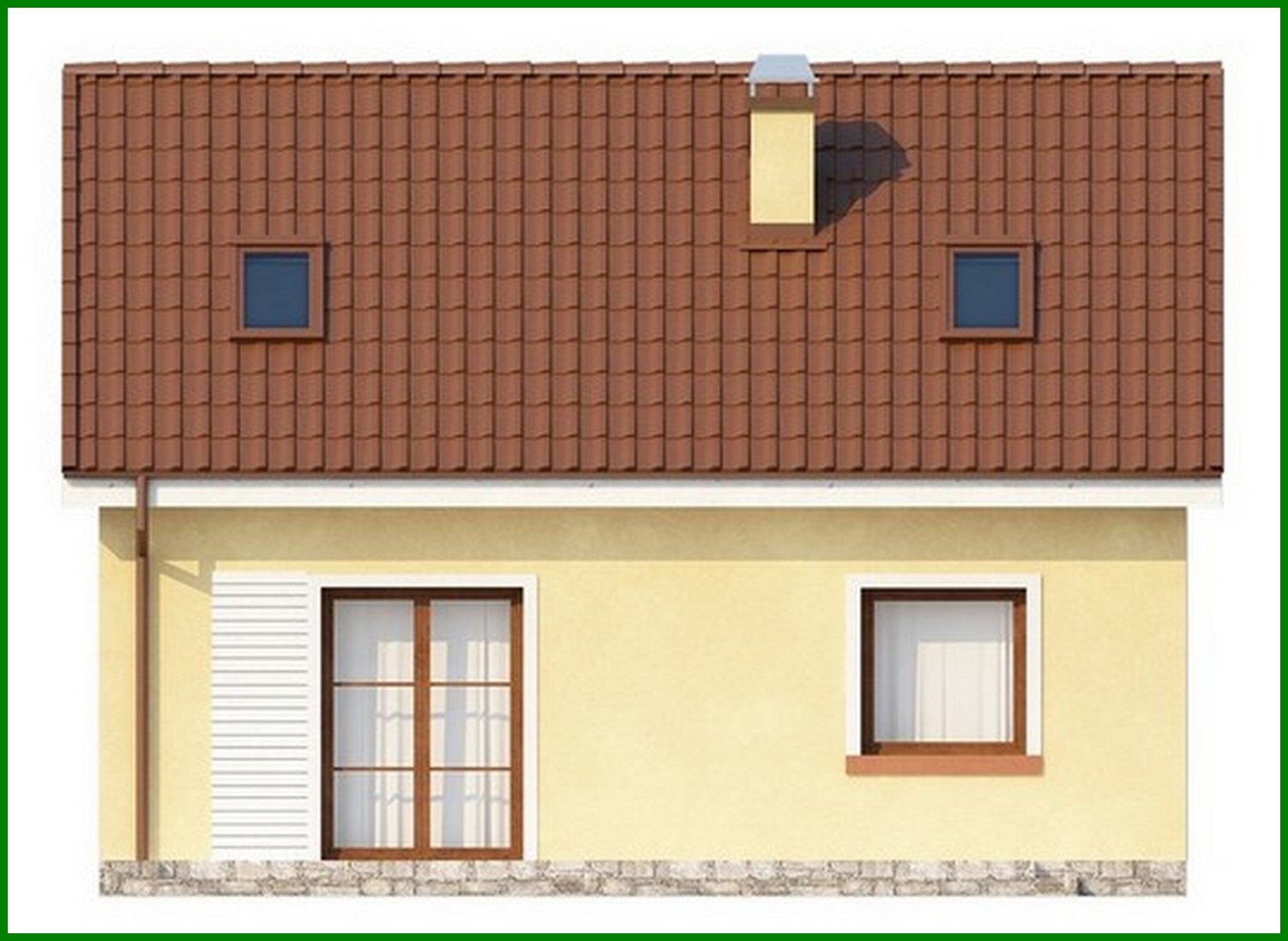 Visualization gallery - The project of a classic house with a gable roof