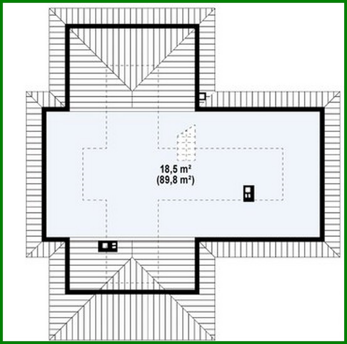 Visualization gallery - The project of a one-story house with a room for the attic
