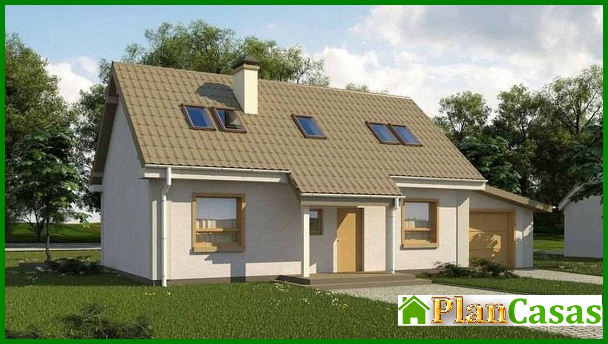 Visualization gallery - Project of a classic house with a single garage