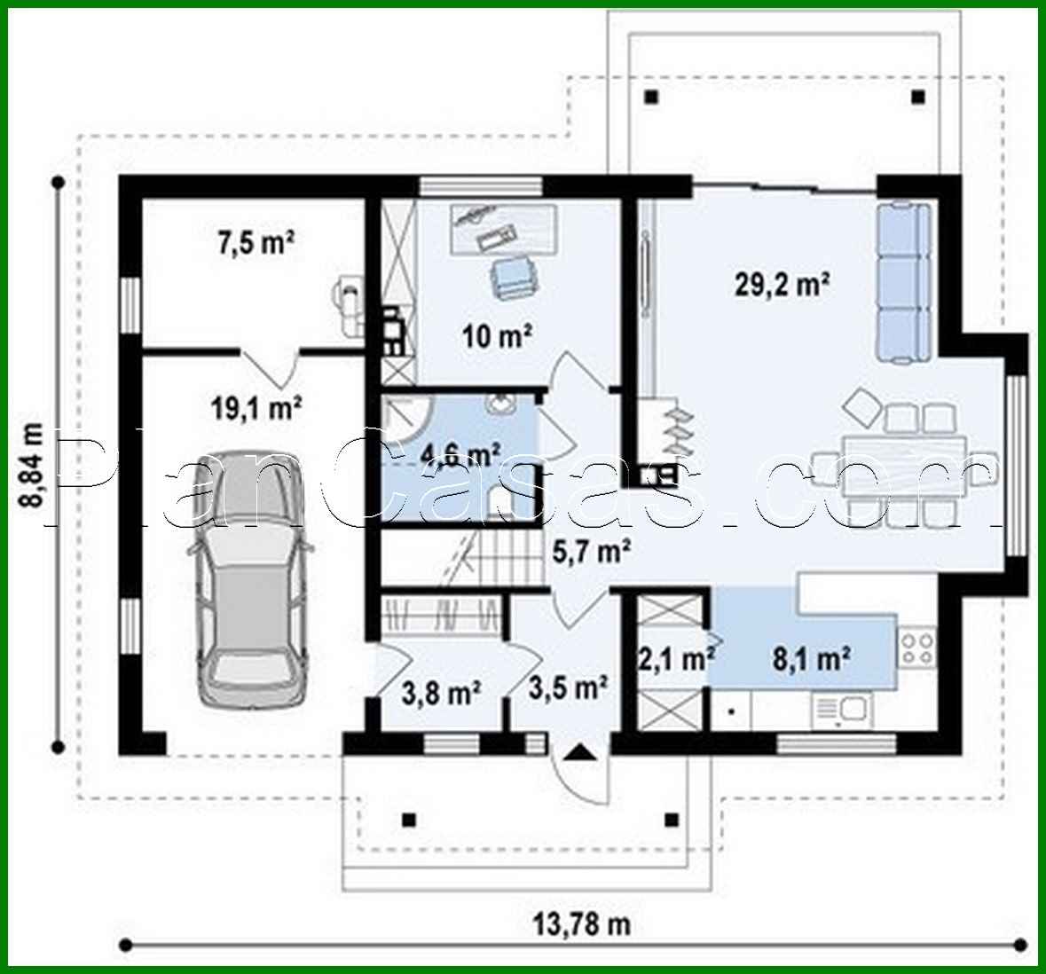 Visualization gallery - Project of a cottage with a garage