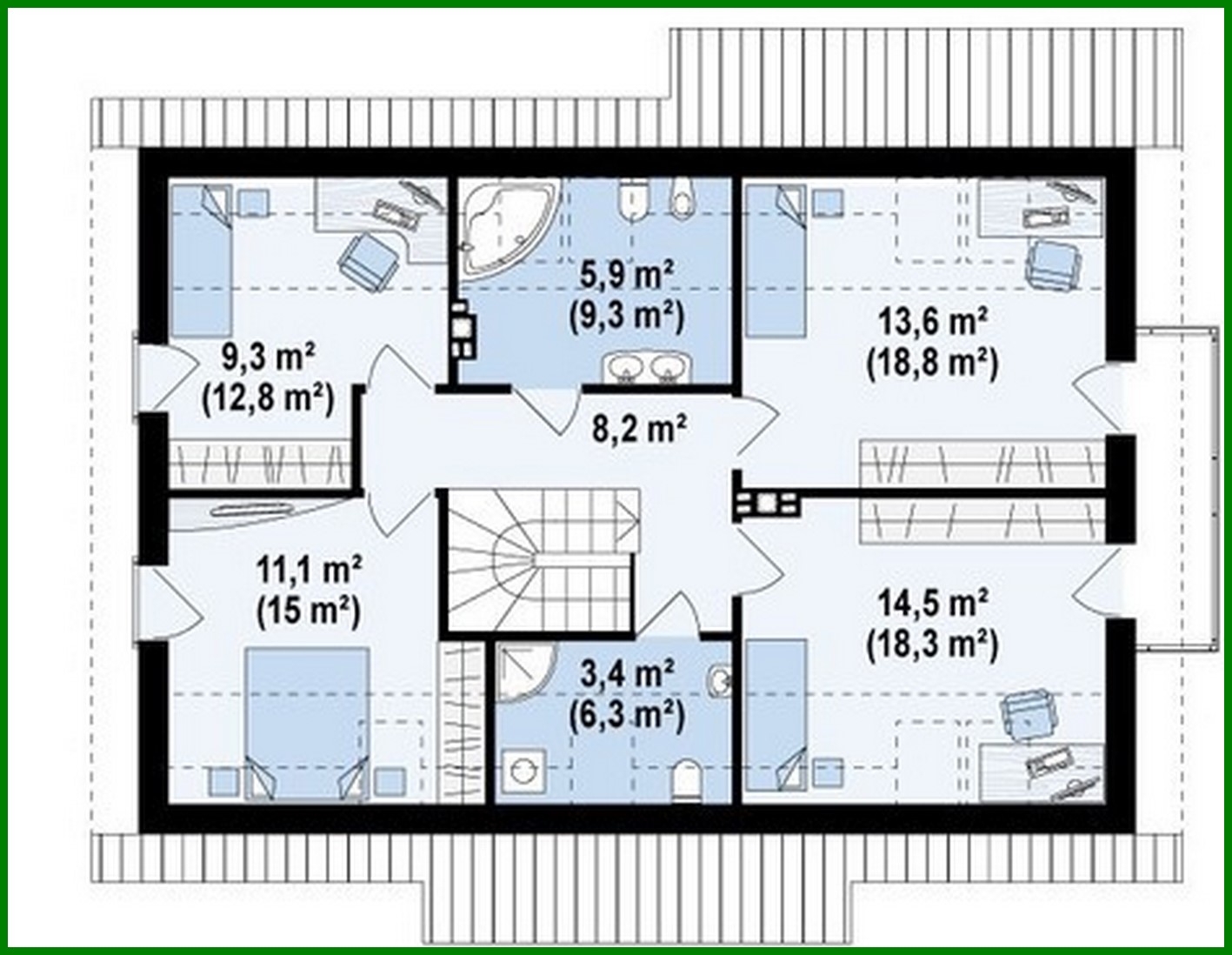 Visualization gallery - Project of a cottage with a garage