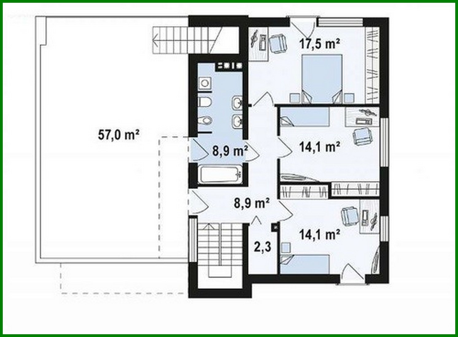 Visualization gallery - The project of a modern house of 180 square meters. m with an extension