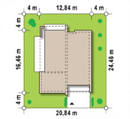 Visualization gallery - Plan of a modern residential building on 148 square meters. m in the style of minimalism