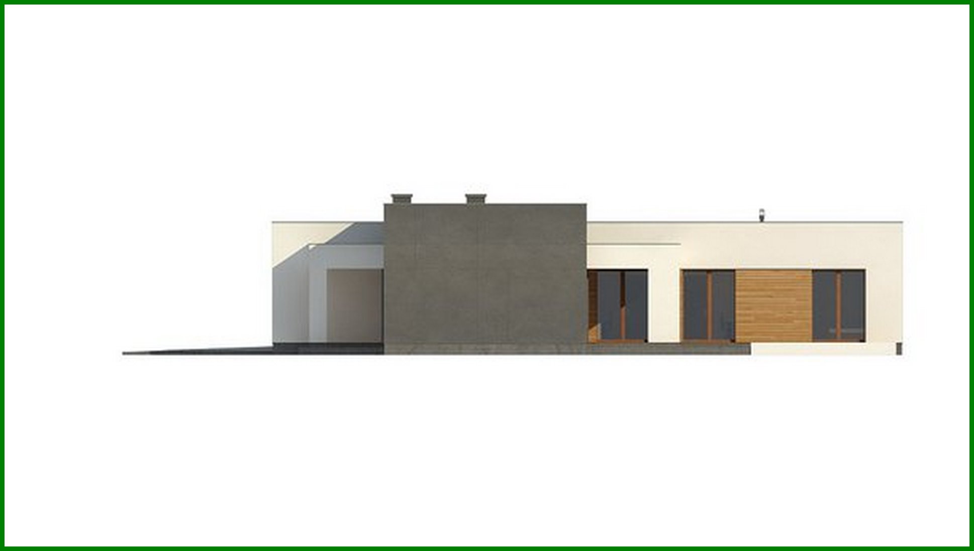 Visualization gallery - Project of 180 sqm fashion house m with a spacious garage for two cars