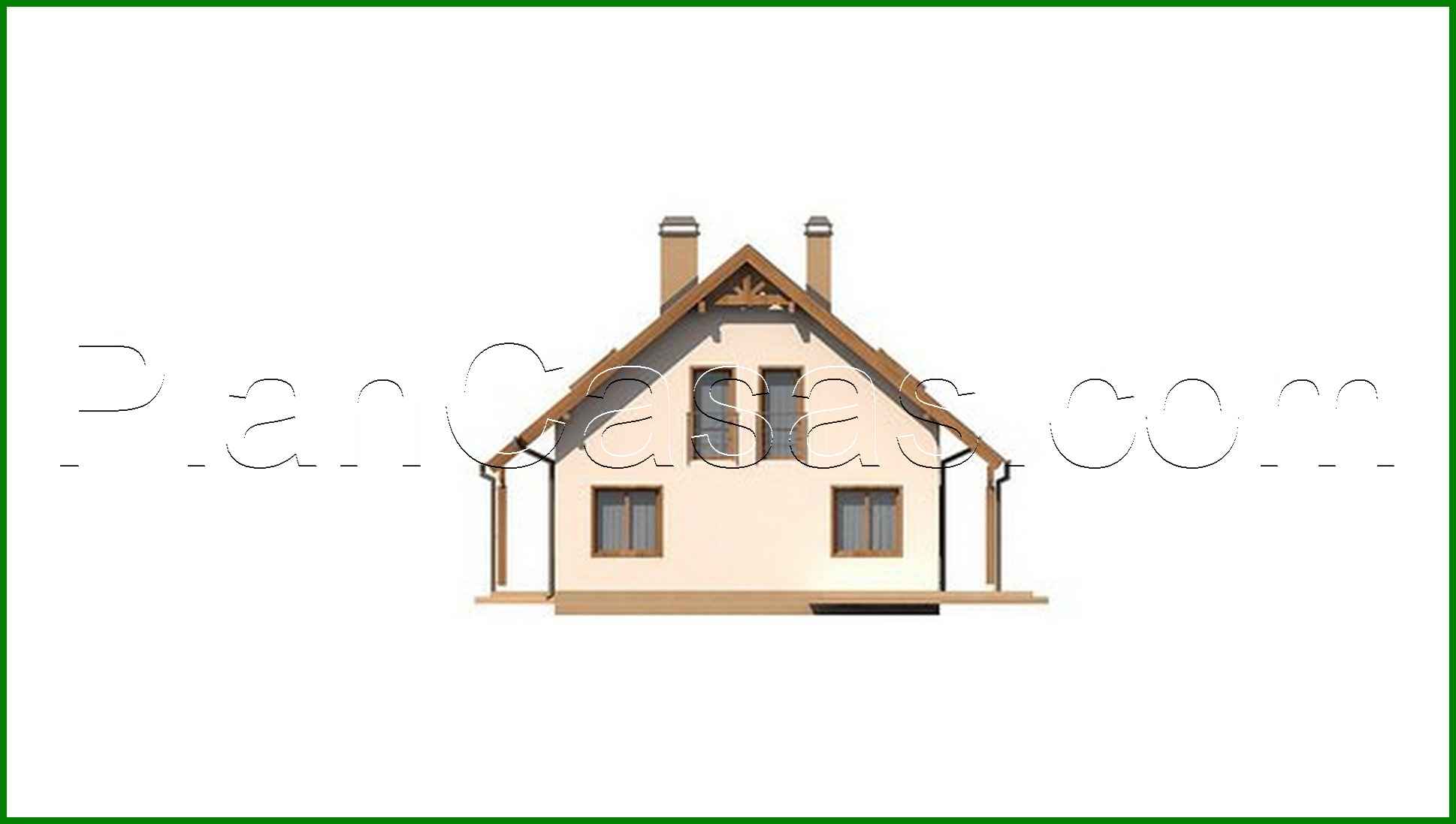 Visualization gallery - The project of a two-story house on 133 square meters m with french balconies