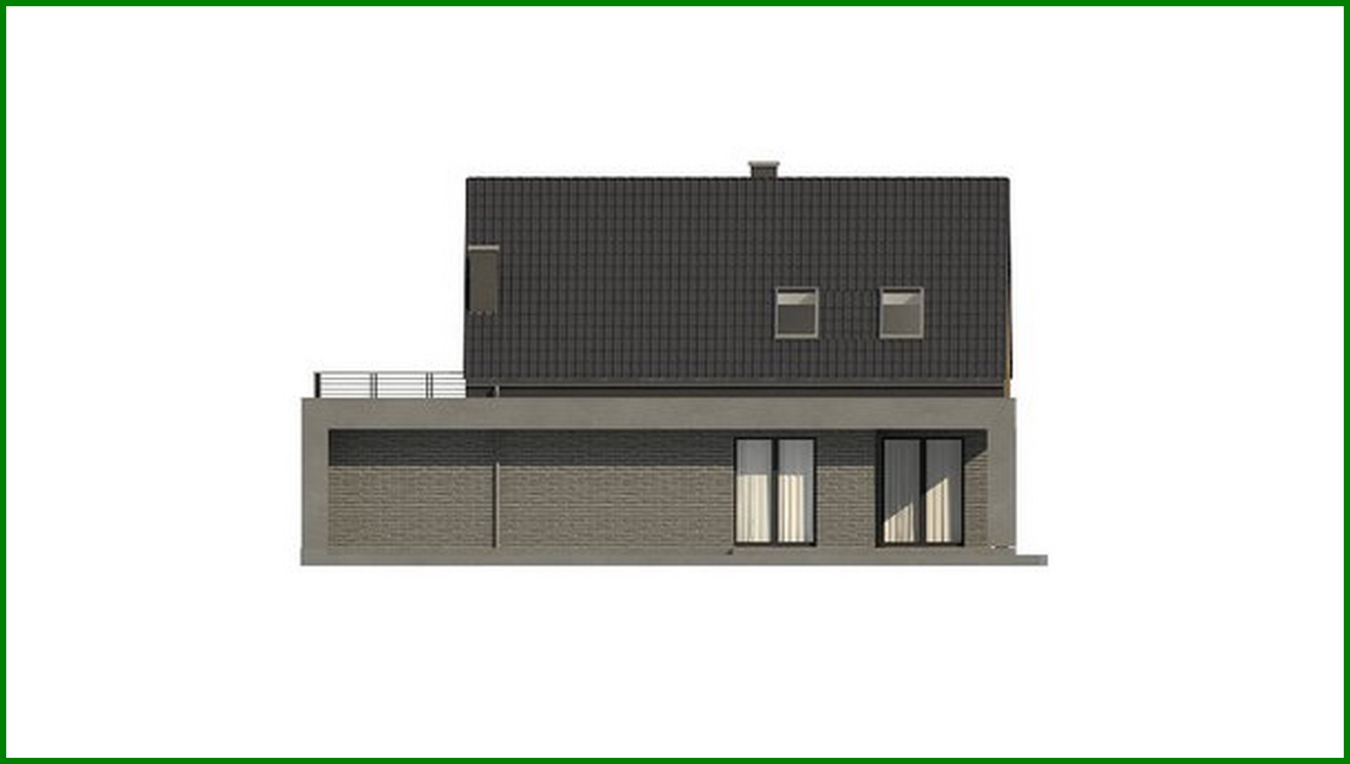 Visualization gallery - Interesting project with a large terrace above the garage