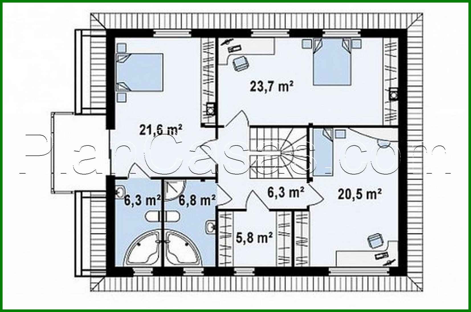 Visualization gallery - Stylish two-story house with an attached garage