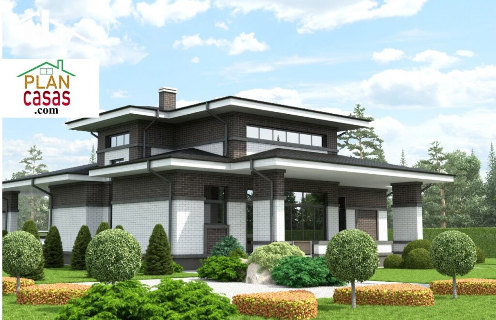 One storey modern house house plan