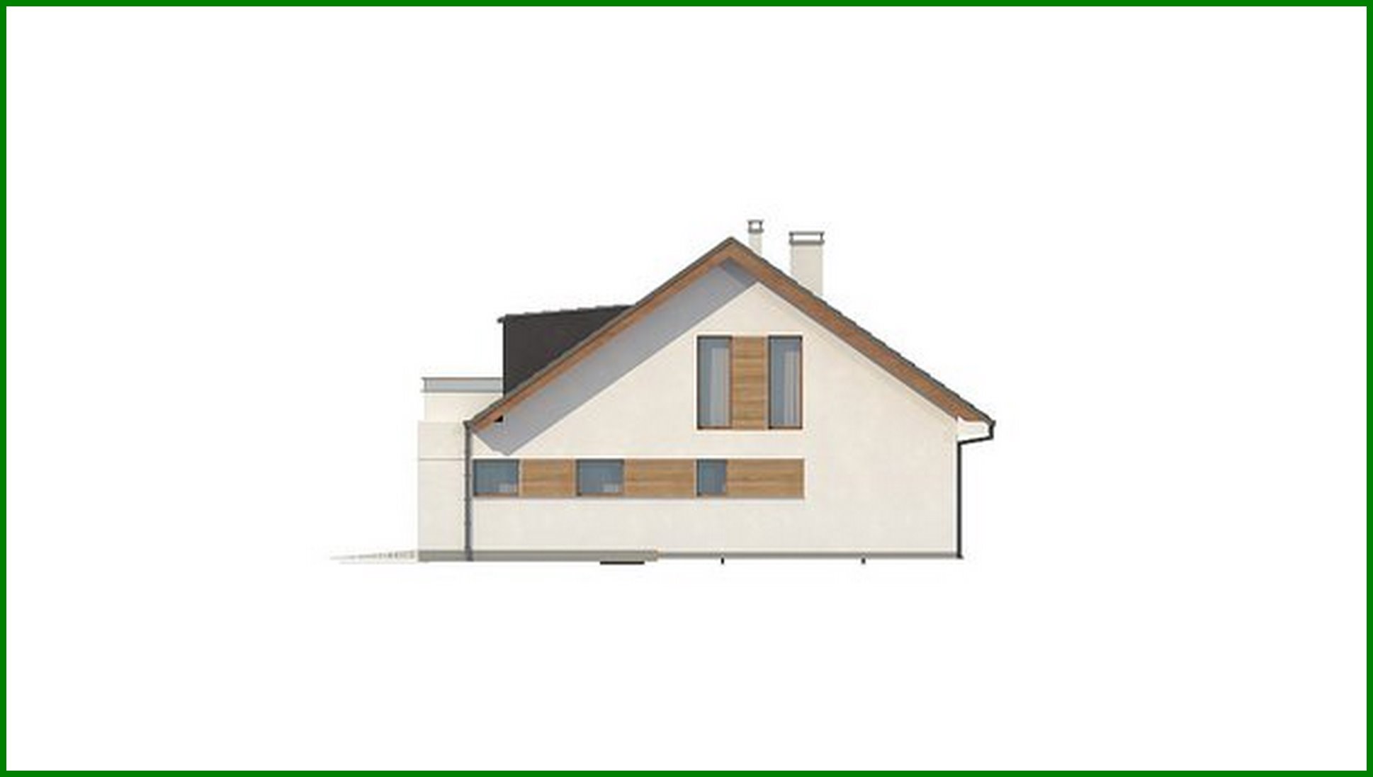 Visualization gallery - The classic project of a country estate with an attic and a garage